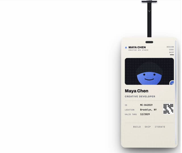 ID Card Lanyard — Card component for React & Tailwind by MAD cRuZeR