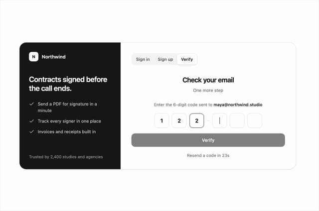 Auth Forms — Sign Up component for React & Tailwind by Mohamed Uvaish
