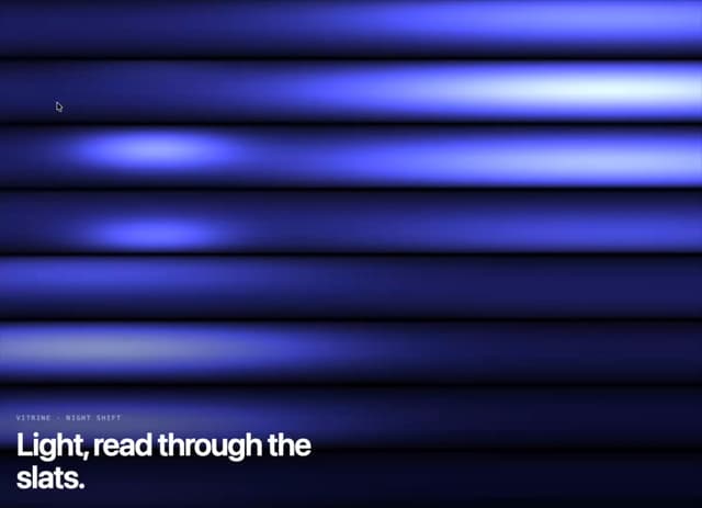 Glass Blinds — Indigo component for React & Tailwind by ham7a311