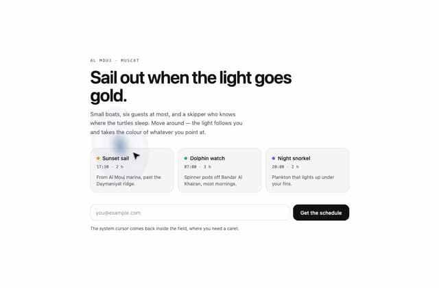 Halo Pointer — Cursor component for React & Tailwind by ham7a311