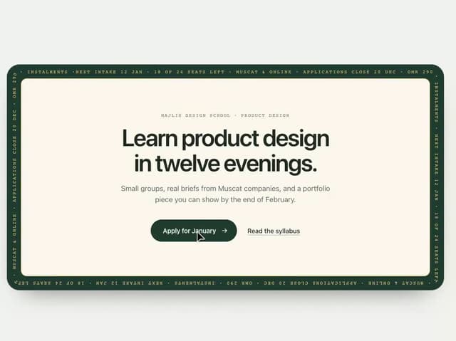 Ticker Ring CTA — Banner component for React & Tailwind by ham7a311