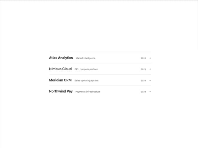 Project Index — List component for React & Tailwind by Savva Sicevs