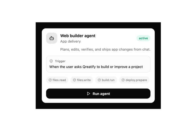 Qreatify Super Agent Card