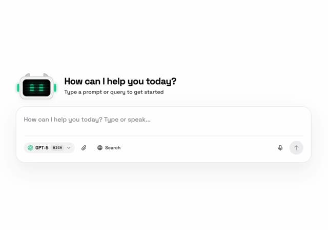AI Mascot Input — AI Chat component for React & Tailwind by Alex Reino