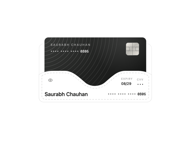Card Folder — Payment component for React & Tailwind by Saurabh