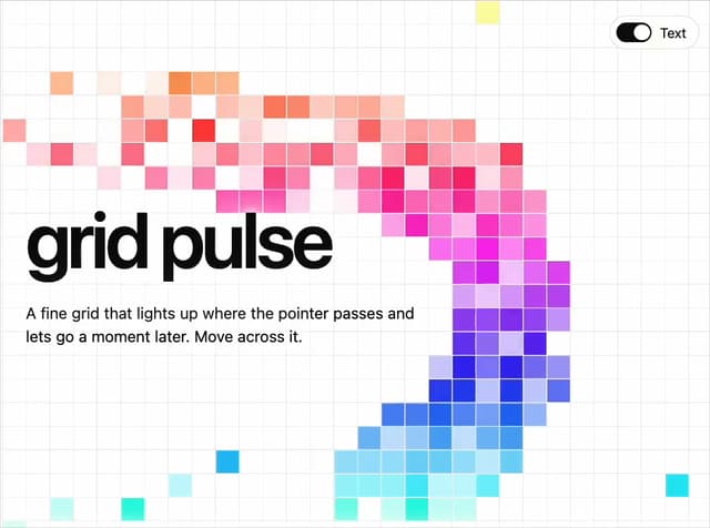 Grid Pulse — Hover Animation component for React & Tailwind by carol