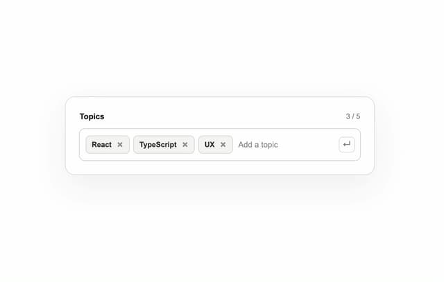 Smart Tag Input — Combobox component for React & Tailwind by Kiki