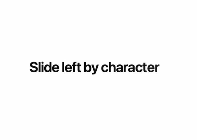 Text Char Slide — Stagger component for React & Tailwind by Wensity Labs