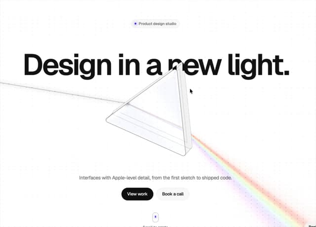 Glass Prism Hero — Interactive component for React & Tailwind by Vasnev.art