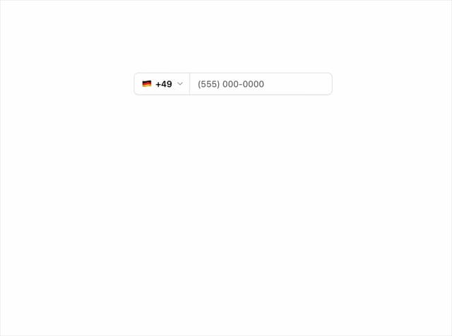 Phone Input — Icon component for React & Tailwind by Mohit Sapat