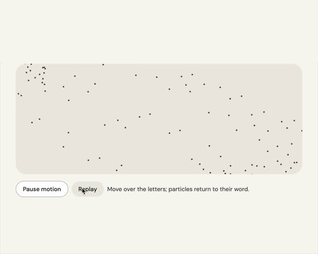 Particle Text — Particle component for React & Tailwind by Sanjay Kumar