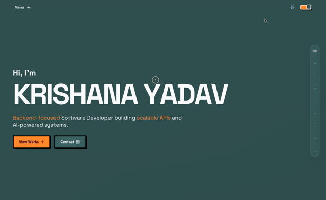 Krishana Yadav - free React & Next.js website template by Krishana Yadav