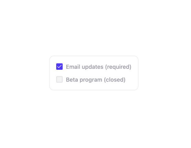 Checkbox — Form Control component for React & Tailwind by SubframeApp