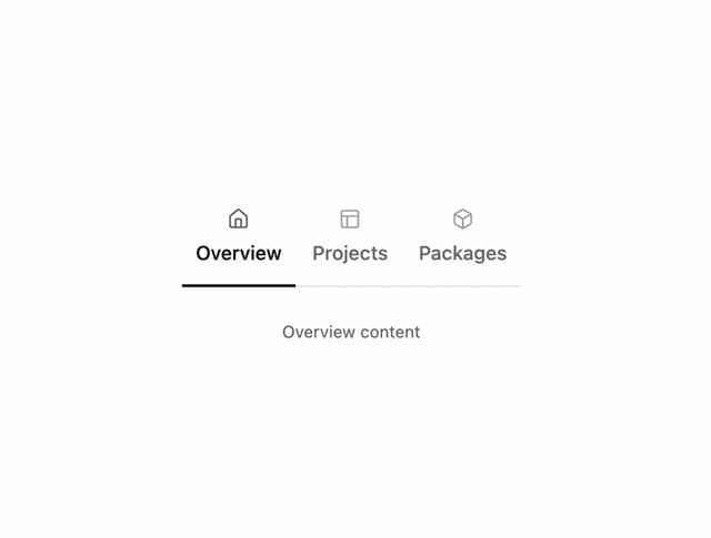 Underline Tabs with Icons — Tabs component for React & Tailwind by coss