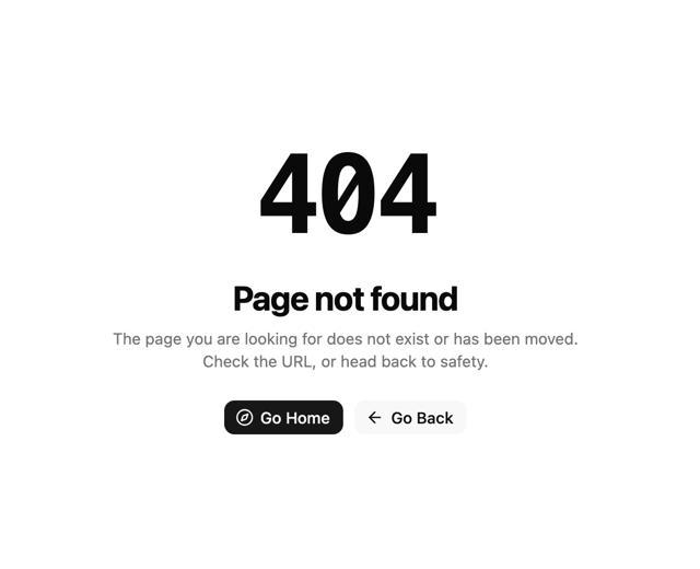 404 Error Page With Actions — 404 Page component for React & Tailwind by 7ovr