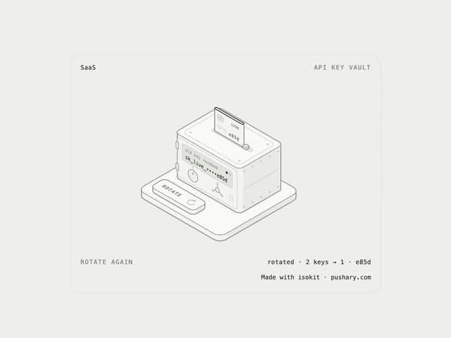 API Key Vault — SVG Animation component for React & Tailwind by aadilghani1