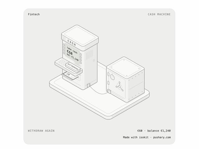 Cash Machine — SVG Animation component for React & Tailwind by aadilghani1