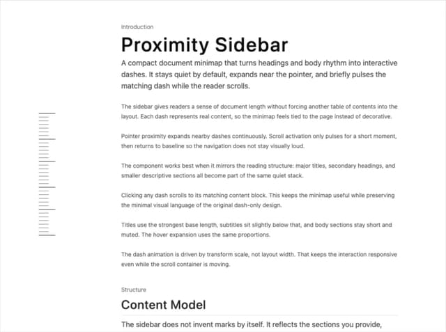 Proximity Sidebar — Table of Content component for React & Tailwind by amitgajare2