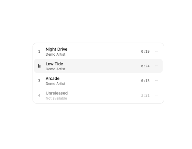 Track List