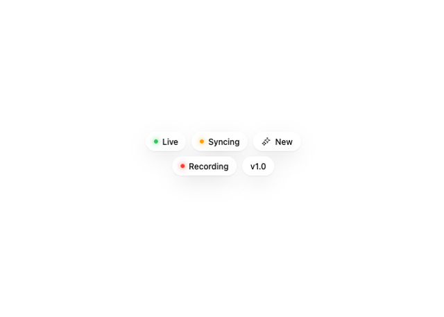 Glass Badge — Chip component for React & Tailwind by deepraj21