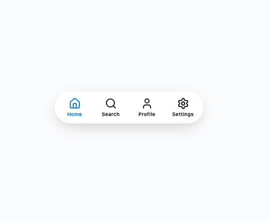 Glass Tab Bar — Navigation component for React & Tailwind by deepraj21