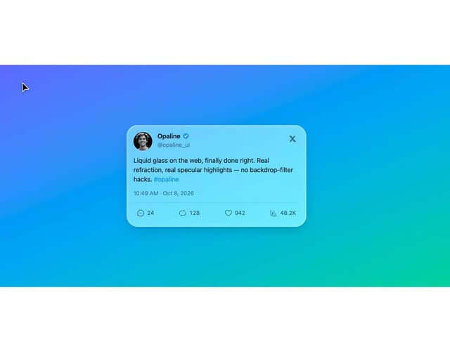 Glass Tweet Card