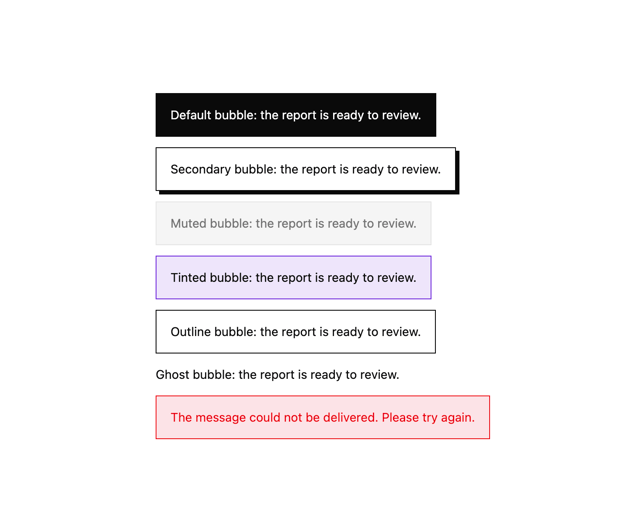 Conversation Bubble — Chat component for React & Tailwind by enoughtools
