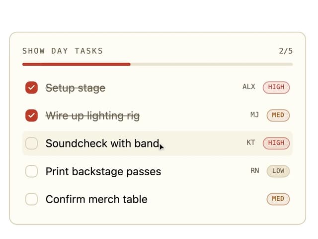 Board Checklist