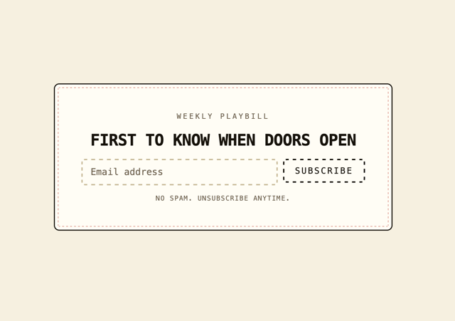 Newsletter Signup Card