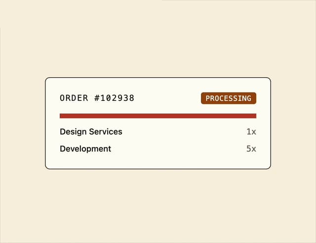 Order Card — Progress Bar component for React & Tailwind by f0rextasy