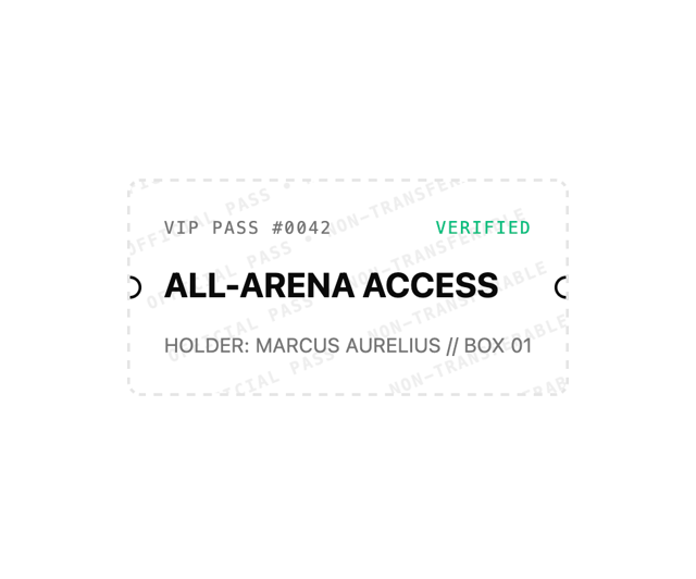 Watermark — Ticket component for React & Tailwind by f0rextasy