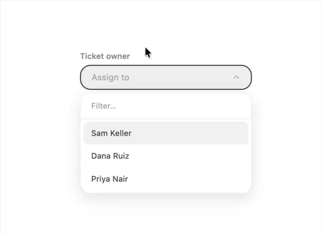 Combobox — Select component for React & Tailwind by halaska-studio