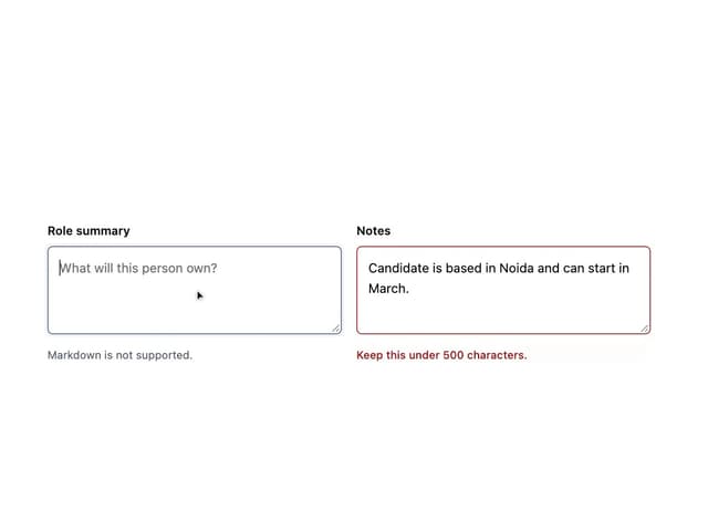 Textarea — Validation component for React & Tailwind by redrob-labs