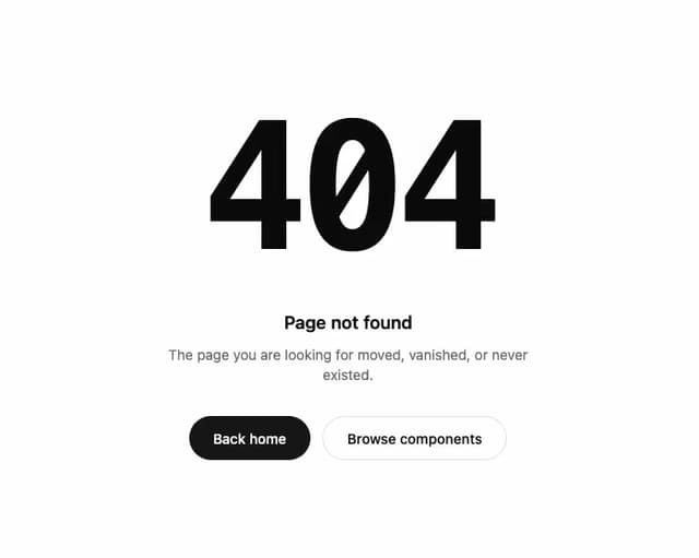 Not Found — 404 component for React & Tailwind by sidiora-labs