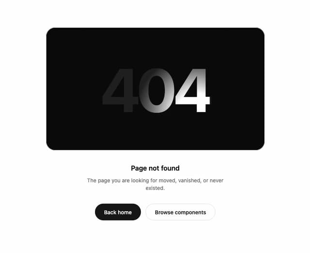 Not Found — 404 component for React & Tailwind by sidiora-labs