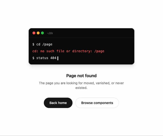 Not Found — Typing component for React & Tailwind by sidiora-labs