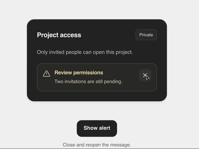 Matte Alert Feedback — Alert component for React & Tailwind by sltowl