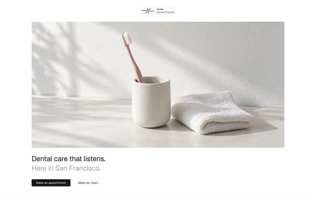 Aurea dental studio - verified React & Next.js website template