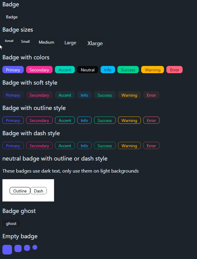 DaisyUI Badge