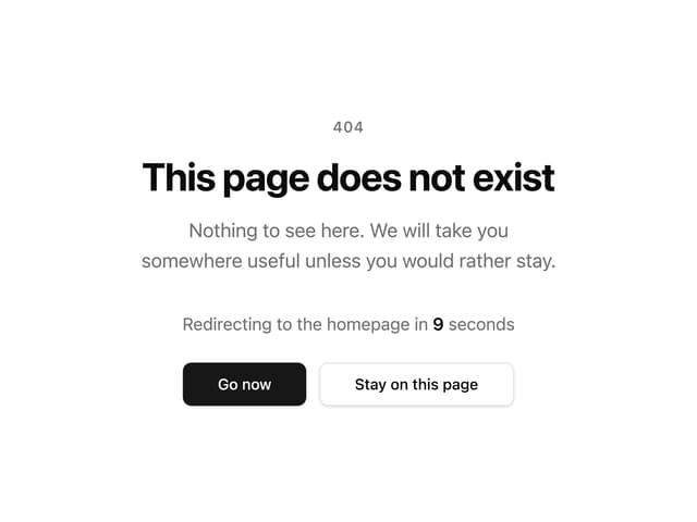 404 Redirect Countdown — 404 Page component for React & Tailwind by uğur sözen