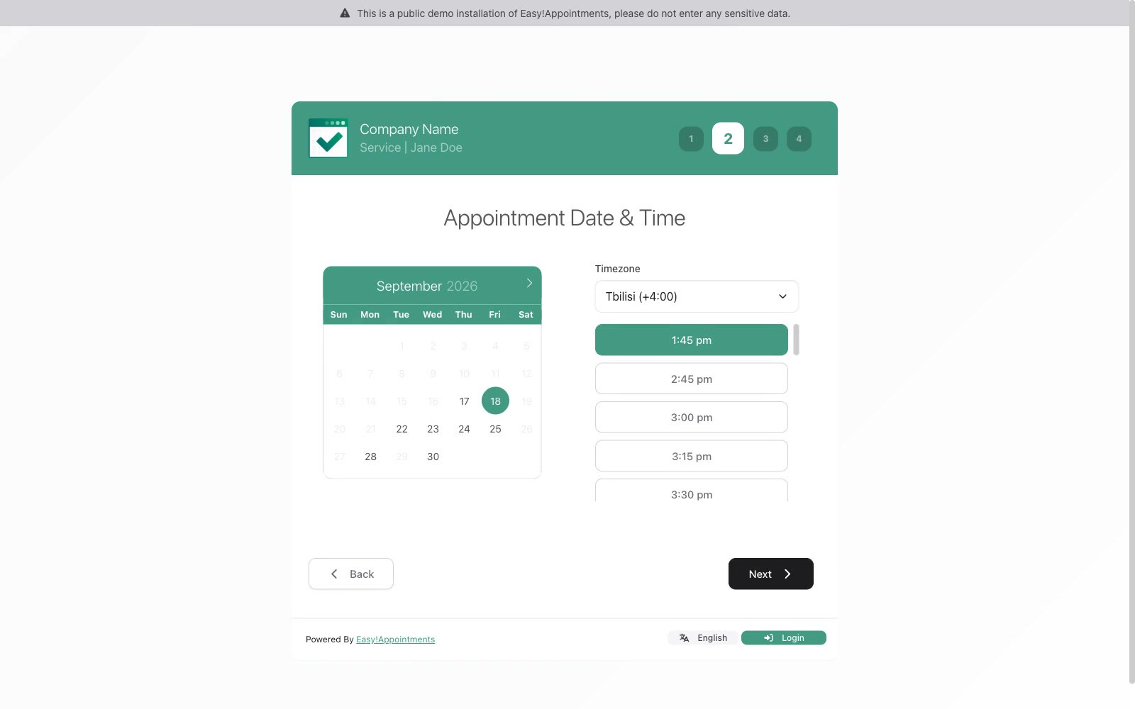 easyappointments: :date: Easy!Appointments - Self Hosted Appointment Scheduler