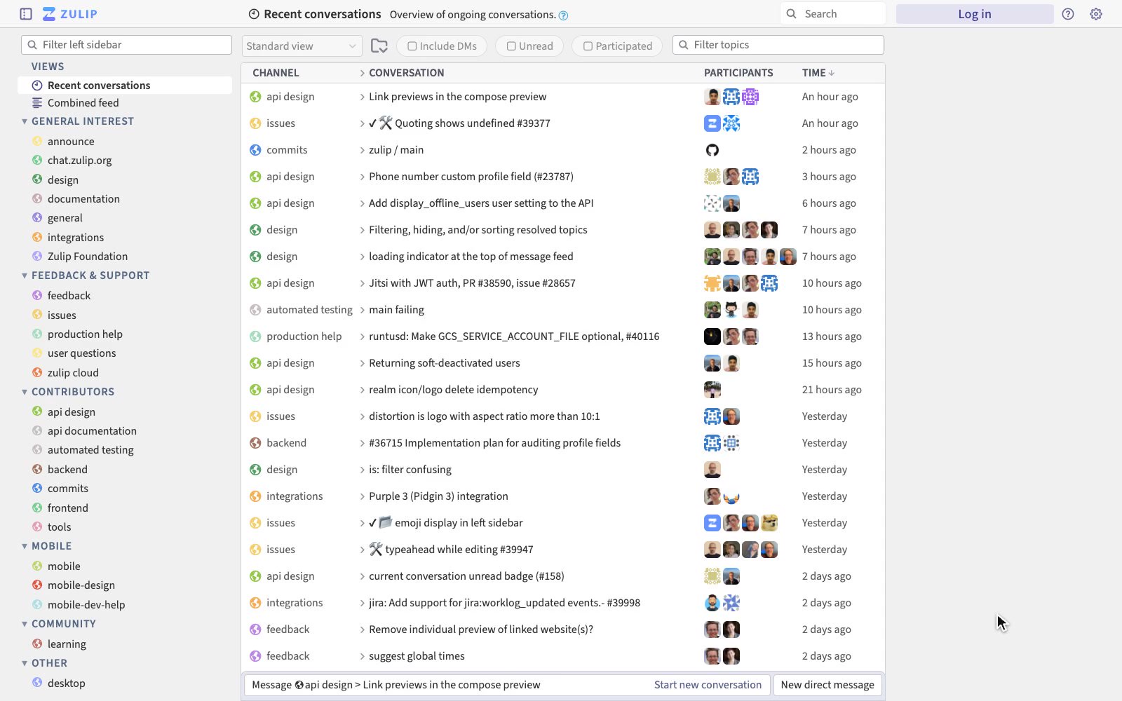 Zulip: Zulip server and web application. Open-source team chat that helps teams stay productive and focused.