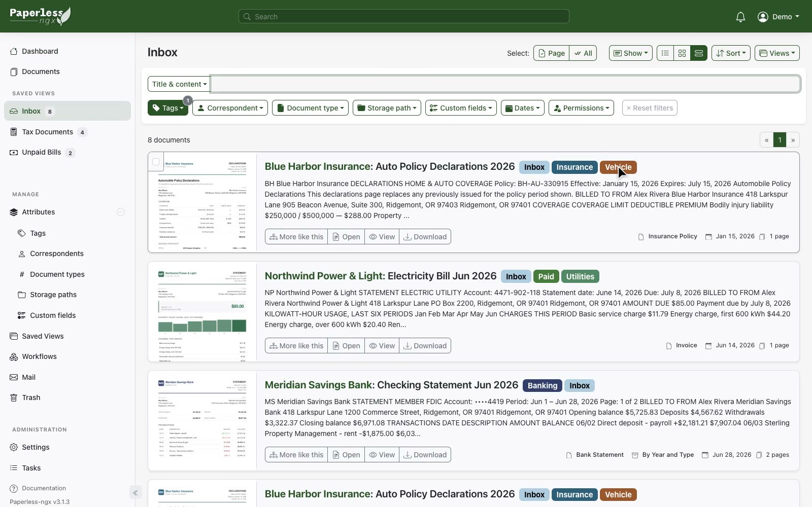 paperless-ngx: A community-supported supercharged document management system: scan, index and archive all your documents