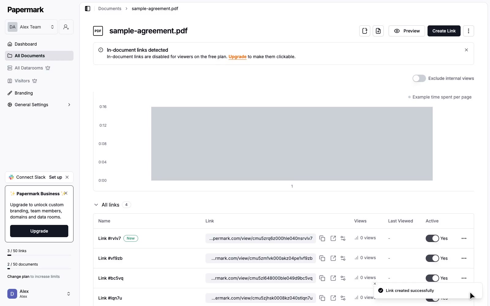Papermark: Papermark is the open-source DocSend alternative and secure data rooms with built-in analytics and custom domains.