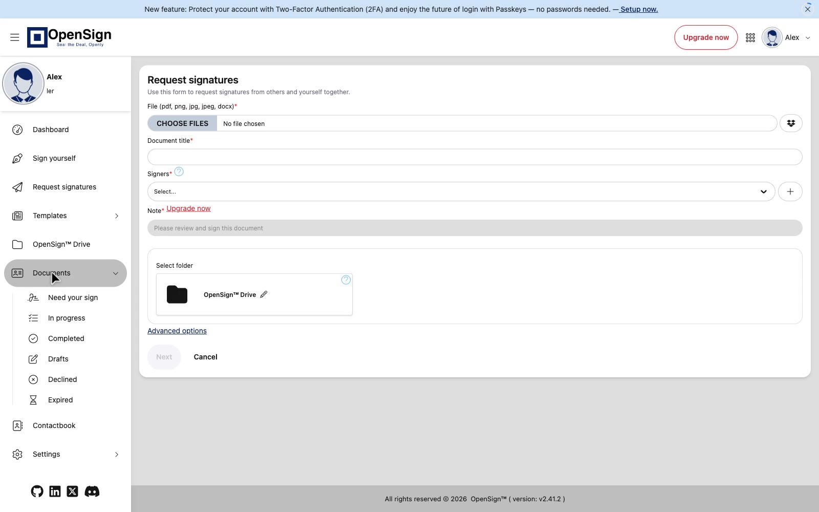 OpenSign: 🔥 The free & Open Source DocuSign alternative