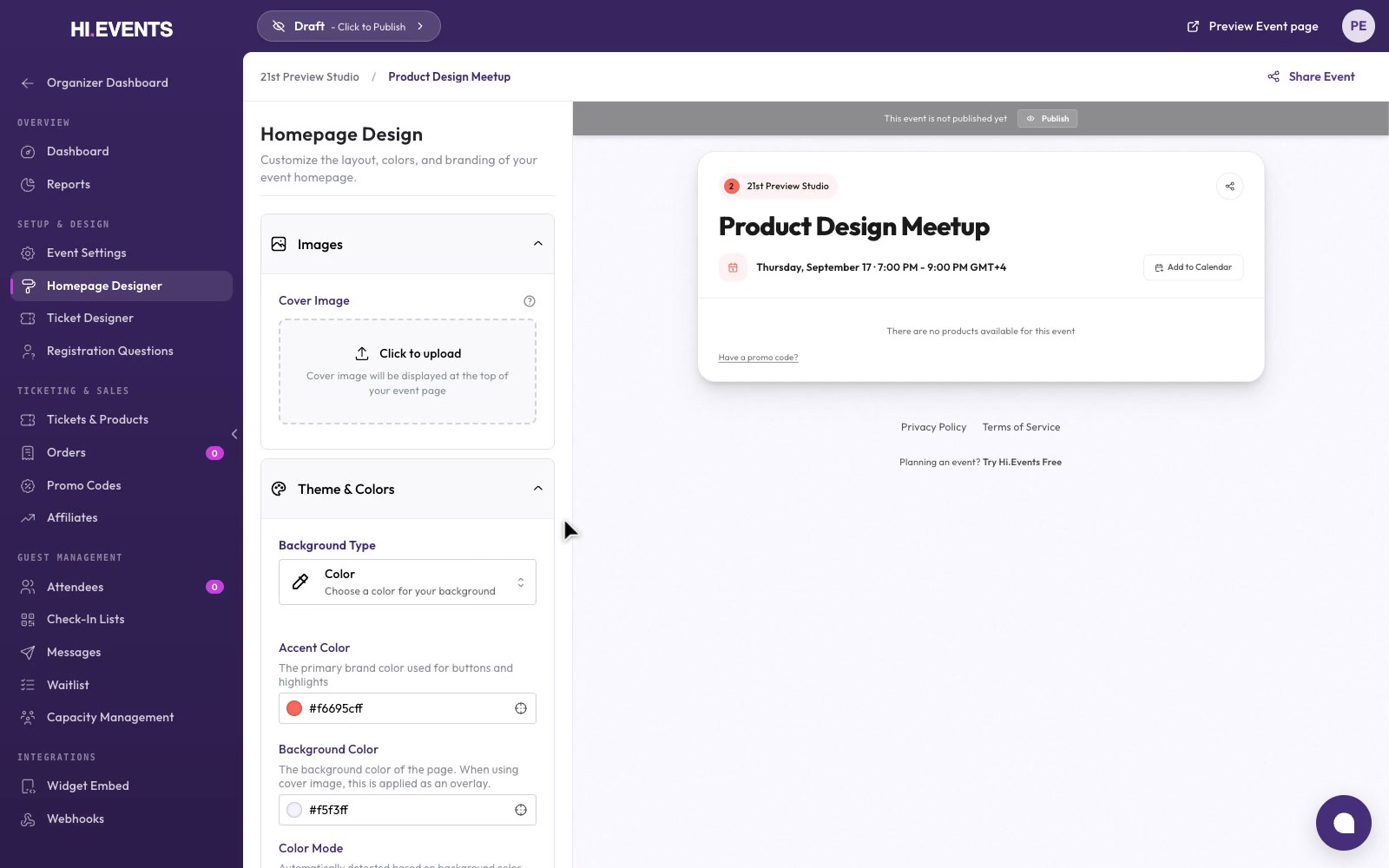 Hi.Events: Open-source event management and ticket selling platform — perfect for concerts, conferences, and everything in between 🎟️ If you find this project helpful, please consider giving us a star ⭐️