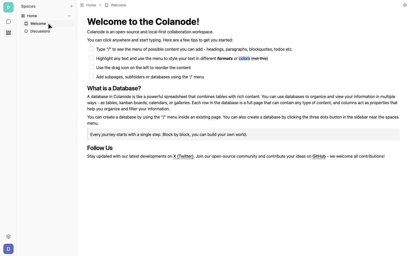 Colanode: Open-source and local-first Slack and Notion alternative that puts you in control of your data