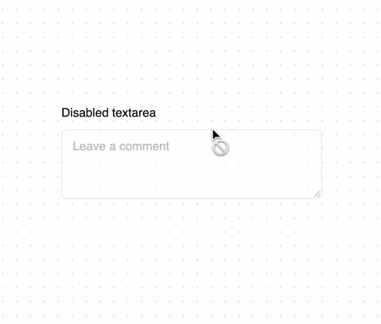 Disabled textarea