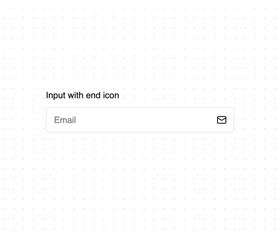 Input with end icon