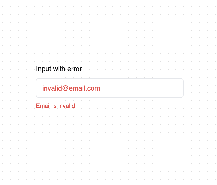 Input with error